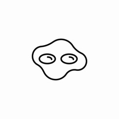 two fried eggs icon sign vector