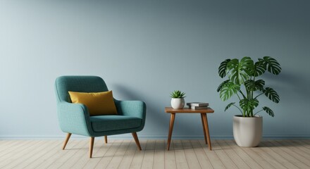 modern living room with chair