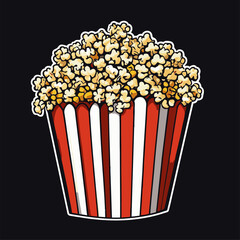 popcorn vector illustration
