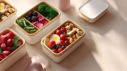 Assorted Fresh Fruit Snack Boxes with Healthy and Colorful Presentation