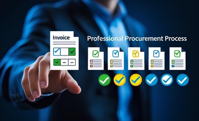 an image showcasing a professional procurement process 