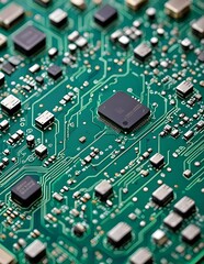 Electronic Circuit Board Macro Close-Up – High Tech Detail