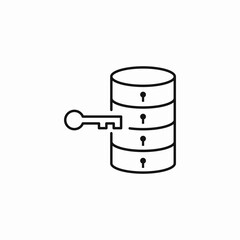 secured database key icon sign vector