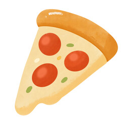 Hand drawn cute pizzas 