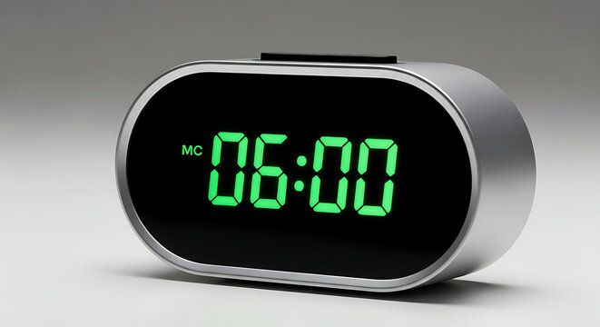 Stylish Alarm Clock with Green LED Display