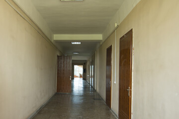 Empty corridor of a public building