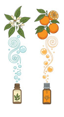 Delicate essence of orange blossom and zesty citrus fruits distilled into pure aromatic oils