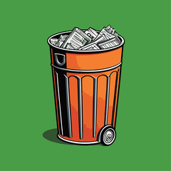 trash can vector illustration