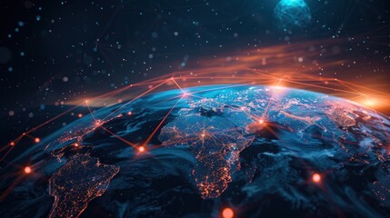 Fototapeta premium Global network connections