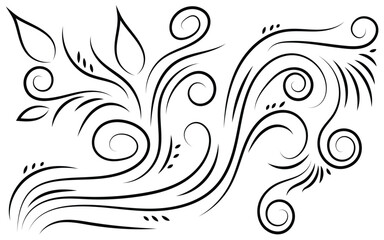 Elegant Floral Swirl Vector Design for Decoration [Converted].