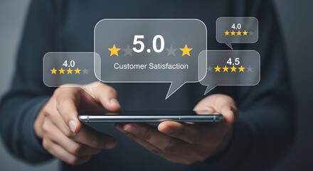 Fototapeta premium Achieve 5 star customer satisfaction ratings using this simple method