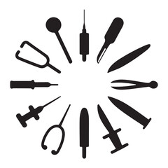 Medical equipment icon set