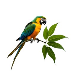 Obraz premium Colorful Macaw Parrot Perched on a Branch