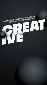 Social Media Vertical Abstract Text Animation