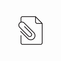 attached file paperclip icon sign vector