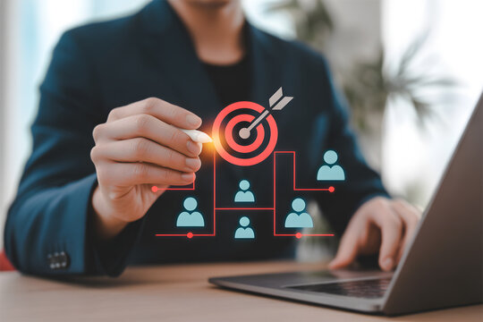 Target audience, customer segmentation and marketing strategy concept.