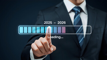 New year 2026 loading concept for business planning and future growth.