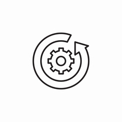 process flow update icon sign vector