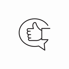 thumbs up feedback icon sign vector