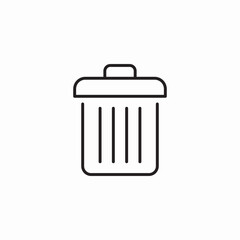 trash can delete icon sign vector