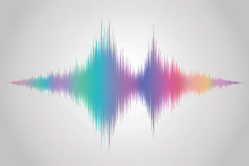 Colorful sound wave visualization audio visualization