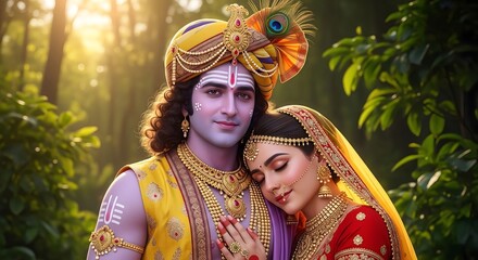 Radha krishna images hd wallpaper divine love story hindu god and goddess spiritual couple art