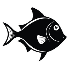 Solid color Triggerfish animal vector design
