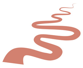 Obraz premium Winding path illustration. Road to success concept