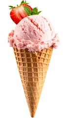Strawberry ice cream cone (1)