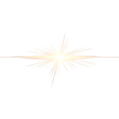 Abstract bright starburst explosion of light with radiating energy lines and glowing particles isolated on transparent background