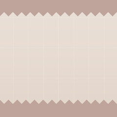 正方形背景　手描き素材　淡い茶色の大人しくてかわいい点線グリッドとギザギザフレーム　抽象背景イラスト