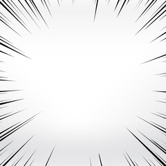 正方形背景　手描き素材　シンプルな中央に向かう集中線　抽象背景イラスト