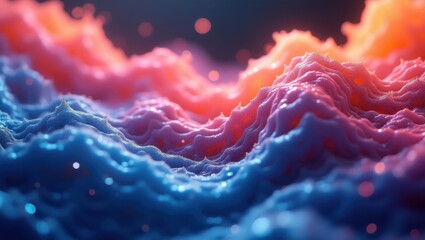 Vibrant Glowing Dreamscape of Swirling Cosmic Clouds
