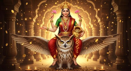 Lakshmi goddess of wealth hinduism diwali indian culture tradition prosperity and fortune
