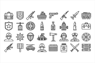 Transport Icons Vector Set in Hand Drawn Doodle Style