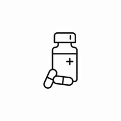 pill bottle icon sign vector