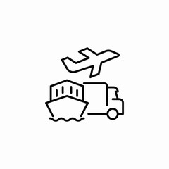 transportation means icon sign vector