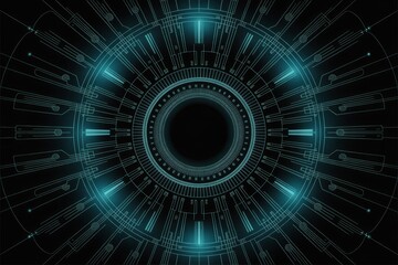 Futuristic Circular Interface technology digital
