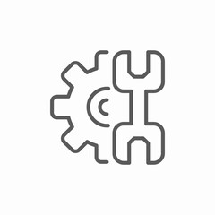 gear wrench icon sign vector