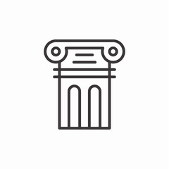 greek colomn icon sign vector