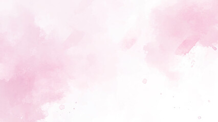 Elegant pink watercolor vector art background for cards, flyer, poster, banner and cover design. Hand drawn flower illustration for Valentines Day. Watercolor brush strokes. Rose. Flower backdrop.