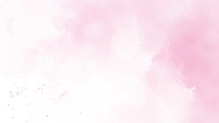 Fototapeta premium Elegant pink watercolor vector art background for cards, flyer, poster, banner and cover design. Hand drawn flower illustration for Valentines Day. Watercolor brush strokes. Rose. Flower backdrop.