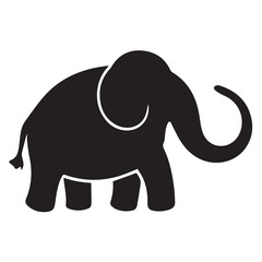 Fototapeta premium Minimal Elephant Logo Design in Silhouette Style – Vector Graphic Template for Modern Branding, Wildlife Conservation, Eco-Friendly Businesses, Creative Agencies, and Professional Logo Use in EPS Form