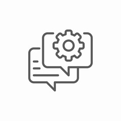 maintenance chat icon sign vector