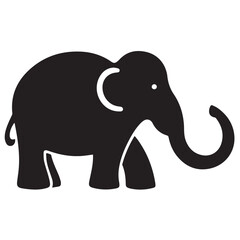 Fototapeta premium Minimal Elephant Logo Design in Silhouette Style – Vector Graphic Template for Modern Branding, Wildlife Conservation, Eco-Friendly Businesses, Creative Agencies, and Professional Logo Use in EPS Form