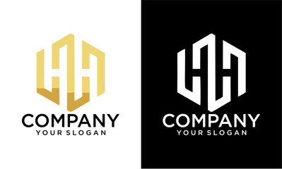 Creative letter hh with hexagone logo icon design vector design template inspiration