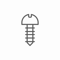 screw nail icon sign vector