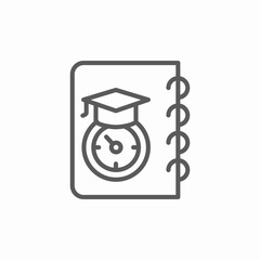 study schedule icon sign vector