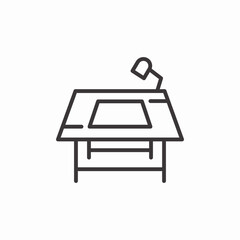 working desk icon sign vector