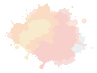 Abstract Pastel Color Paint Splash, Modern Vector Background Illustration, Multicolored Paint Splat Vector, Abstract Artistic Blob and Stain Design Element